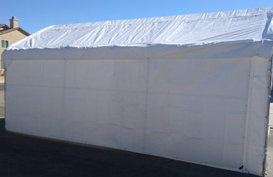 20 FT SIDE WALL 16 MIL FOR CANOPY SUPER ULTRA WHITE HEAVY DUTY  (1 PC )