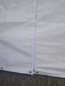 10' peak End Front Wall for canopy white or beige with 2  zipper   1 pc