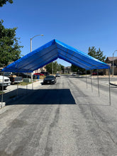 Load image into Gallery viewer, 18X20  Heavy Duty Canopy With (16MIL) BLUE Valance  Top (Free Shipping)