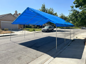 18X20  Heavy Duty Canopy With (16MIL) BLUE Valance  Top (Free Shipping)