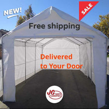 Load image into Gallery viewer, 12X20 Heavy Duty Enclosed Canopy White / Beige (free shipping)