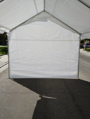 10' Peak End Back wall for canopy WHITE OR BEIGE  no zipper 1 pc