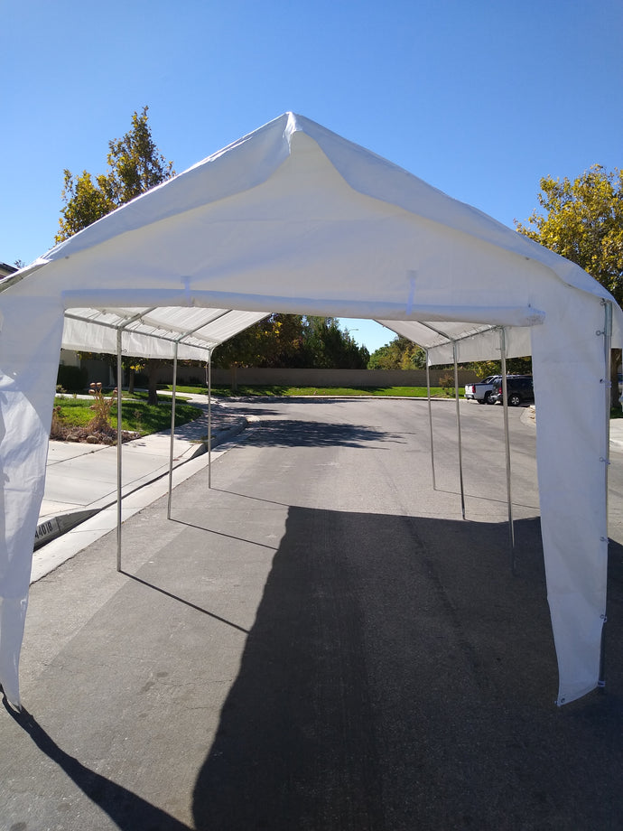 20 FT Peak End Front Wall for Canopy WITH ZIPPER (fits A 18' wide canopy) 1 pc